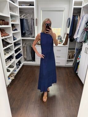 Julia Amory Sleeveless Navy Jane Dress - S